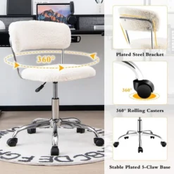 Tangkula Computer Desk Chair Adjustable Office Chair Swivel Vanity Chair 12 Tangkula Computer Desk Chair Adjustable Office Chair Swivel Vanity Chair -Officezen Shop GUEST 553c1afd 7530 4a67 924e d339762abbd6