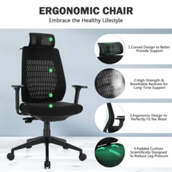Costway High Back Mesh Office Chair Swivel Reclining Task Chair W/Clothes Hanger 13 Costway High Back Mesh Office Chair Swivel Reclining Task Chair W/Clothes Hanger -Officezen Shop GUEST 577a052f 70ae 46df b89a 9a8d6a722539