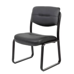Armless Leather Sled Base Guest Chair Black - Boss Office Products 11 Armless Leather Sled Base Guest Chair Black - Boss Office Products -Officezen Shop GUEST 5803be12 54e3 40a0 9066 689a5370f893