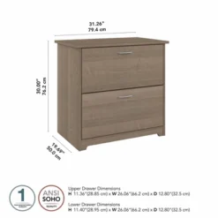 Cabot 2 Drawer File Cabinet Ash Gray - Bush Furniture 19 Cabot 2 Drawer File Cabinet Ash Gray - Bush Furniture -Officezen Shop GUEST 58812dba 267e 4901 b137 d492cb979392