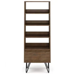 63.8" Saylor Tall Bookcase Rustic Natural Aged Brown - WyndenHall -Officezen Shop GUEST 5ab5a716 c388 4862 b4eb 3795a7ed0279