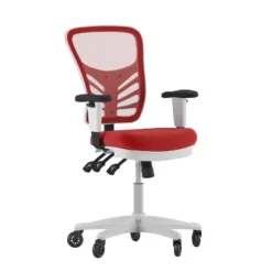 Flash Furniture Nicholas Mid-Back Multifunction Executive Swivel Ergonomic Office Chair With Adjustable Arms And Transparent Roller Wheels -Officezen Shop GUEST 5cbf15df 5b7f 4013 bed2 85d8ae510a6b