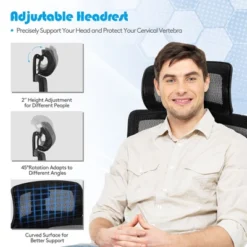 Costway Ergonomic Office Chair High-Back Mesh Chair W/Adjustable Lumbar Support -Officezen Shop GUEST 5cff5ede 2fbd 417a 9f4d 46837718445d