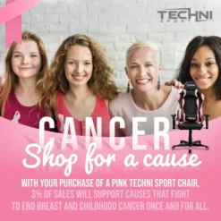 Ergonomic High Back Racer Style PC Gaming Chair Pink - Techni Sport -Officezen Shop GUEST 60796ad6 12ef 49c9 85d8 64df8e93ba54