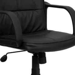 Emma And Oliver Mid-Back Black LeatherSoft Swivel Task Office Chair With Arms -Officezen Shop GUEST 60c16133 da0e 4c0f a135 cf6be0098e4b