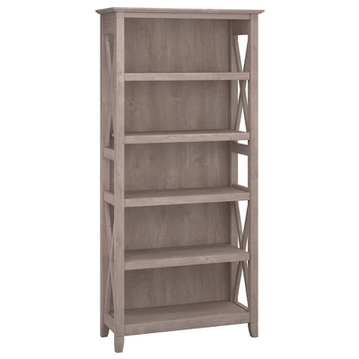 5 Shelf Key West Bookcase - Bush Furniture 9 5 Shelf Key West Bookcase - Bush Furniture - Image 9