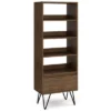 63.8" Saylor Tall Bookcase Rustic Natural Aged Brown - WyndenHall