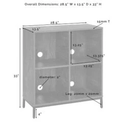 2pc Jacobsen Record Storage Cube Bookshelf Set Brown Ash - Crosley -Officezen Shop GUEST 68a0a56e d951 4eb4 9536 2f299ebec2c4