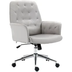 Vinsetto Mid-Back Tufted Velvet Fabric Home Office Desk Chair With Adjustable Height Swivel Adjustable Task Chair With Padded Armrests Light Gray 7 Vinsetto Mid-Back Tufted Velvet Fabric Home Office Desk Chair With Adjustable Height Swivel Adjustable Task Chair With Padded Armrests Light Gray -Officezen Shop GUEST 69e2a352 f746 47c8 879b dbb11443e238