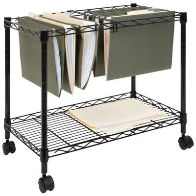 Mount-It! Mobile Rolling File Folder Cart With Wheels | Single Tier With Storage Rack And Locking Casters | Fits Letter And Legal Size Filing Folders 1 Mount-It! Mobile Rolling File Folder Cart With Wheels | Single Tier With Storage Rack And Locking Casters | Fits Letter And Legal Size Filing Folders
