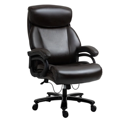 Vinsetto Big And Tall Executive Office Chair 396lbs With Wide Seat, Home High Back PU Leather Chair With Adjustable Height, Swivel Wheels 7 Vinsetto Big And Tall Executive Office Chair 396lbs With Wide Seat, Home High Back PU Leather Chair With Adjustable Height, Swivel Wheels - Image 7