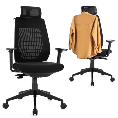 Costway High Back Mesh Office Chair Swivel Reclining Task Chair W/Clothes Hanger 9 Costway High Back Mesh Office Chair Swivel Reclining Task Chair W/Clothes Hanger - Image 9