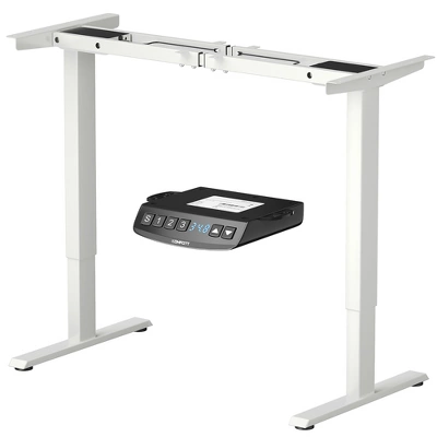 Costway Electric Adjustable Standing Up Desk Frame Dual Motor W/Controller WhiteBlackGrey 12 Costway Electric Adjustable Standing Up Desk Frame Dual Motor W/Controller WhiteBlackGrey - Image 12