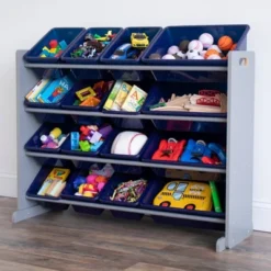 Newport Super Sized Toy Storage Organizer With 16 Storage Bins Navy/Gray - Humble Crew -Officezen Shop GUEST 74b09f03 ba72 4a3c b205 b9dc473760cf
