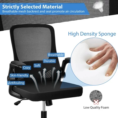 Costway Mesh Office Chair Swivel Computer Desk Chair W/Foldable Backrest & Flip-Up Arms 6 Costway Mesh Office Chair Swivel Computer Desk Chair W/Foldable Backrest & Flip-Up Arms - Image 6