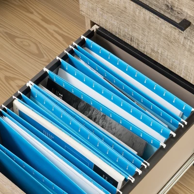 Munich 2 - Drawer Mobile File Cabinet - Weathered Oak - South Shore 4 Munich 2 - Drawer Mobile File Cabinet - Weathered Oak - South Shore - Image 4