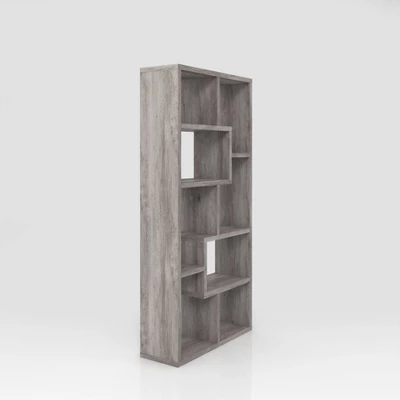70.98" Crusiton Versatile Bookcase Vintage Gray Oak - MiBasics 10 70.98" Crusiton Versatile Bookcase Vintage Gray Oak - MiBasics - Image 10