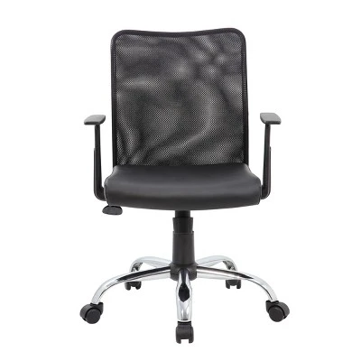 Fixed Arm Budget Mesh Task Chair Black - Boss Office Products 4 Fixed Arm Budget Mesh Task Chair Black - Boss Office Products - Image 4