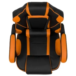Emma And Oliver Black/Orange Ergonomic Gaming Chair -Recline Back/Arms, Footrest, Massaging Lumbar 21 Emma And Oliver Black/Orange Ergonomic Gaming Chair -Recline Back/Arms, Footrest, Massaging Lumbar -Officezen Shop GUEST 7dfd07bf b874 4e68 89ad e60d062cc1e7