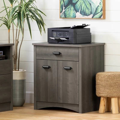 Gascony Printer Cabinet Gray Maple - South Shore 1 Gascony Printer Cabinet Gray Maple - South Shore