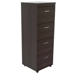 51.97" 4 Drawer Locking File Cabinet Espresso - Inval -Officezen Shop GUEST 7f177a2a 450d 4ad2 8d46 b37eb1237cdc