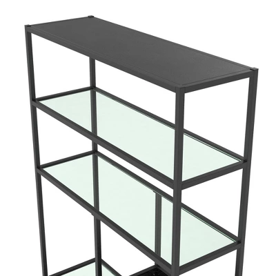 72" Eos Bookcase Etagere Marble/Glass Black - Room & Joy 3 72" Eos Bookcase Etagere Marble/Glass Black - Room & Joy - Image 3