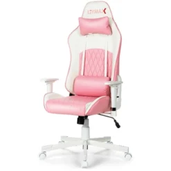 Costway Gaming Chair Racing Style Adjustable Swivel Computer Office Chair Pink 17 Costway Gaming Chair Racing Style Adjustable Swivel Computer Office Chair Pink -Officezen Shop GUEST 82a07ed9 8962 44ce 919a 6782e7053cb1