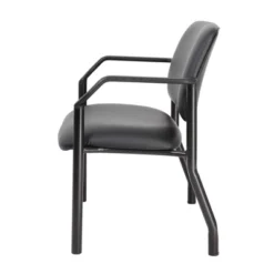500lbs Guest Chair Antimicrobial Black - Boss Office Products