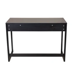 Oslo Contemporary Studio Workstation Desk With Drawer Black/Brown - Danya B. -Officezen Shop GUEST 85e8ed5c ac6c 438c 90f9 fa271c244fbe