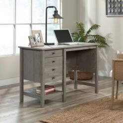 Cottage Road Computer Desk With Storage Mystic Oak- Sauder