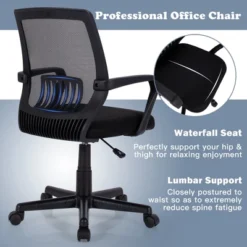 Costway Mid-Back Office Executive Chair Mesh Chair Height Adjustable W/ Lumbar Support 14 Costway Mid-Back Office Executive Chair Mesh Chair Height Adjustable W/ Lumbar Support -Officezen Shop GUEST 874e5304 6f06 4c5a a905 6042c855cec8