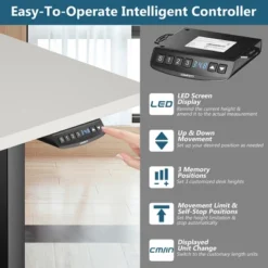 Costway Electric Adjustable Standing Up Desk Frame Dual Motor W/Controller WhiteBlackGrey 17 Costway Electric Adjustable Standing Up Desk Frame Dual Motor W/Controller WhiteBlackGrey -Officezen Shop GUEST 875d2546 ba0c 417c bf5a ed0d6223766b