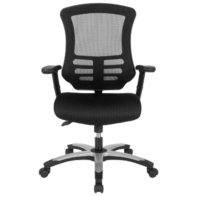 Flash Furniture High Back Black Mesh Multifunction Executive Swivel Ergonomic Office Chair With Molded Foam Seat And Adjustable Arms 8 Flash Furniture High Back Black Mesh Multifunction Executive Swivel Ergonomic Office Chair With Molded Foam Seat And Adjustable Arms - Image 8