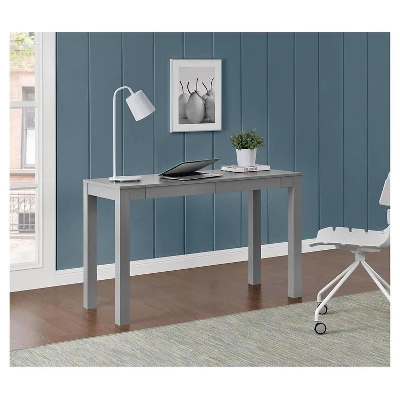George Large Wood Writing Desk With Drawers Gray - Room & Joy 4 George Large Wood Writing Desk With Drawers Gray - Room & Joy - Image 4