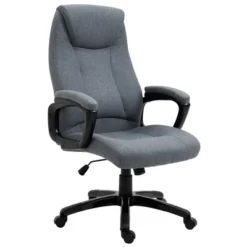Vinsetto Ergonomic Home Office Chair Desk Computer Chair With 360° Swivel, Adjustable Height, Linen Fabric, Padded Armrests And Headrest, Gray 9 Vinsetto Ergonomic Home Office Chair Desk Computer Chair With 360° Swivel, Adjustable Height, Linen Fabric, Padded Armrests And Headrest, Gray -Officezen Shop GUEST 92484cd7 e8e6 44ff aeb0 aff53fb38c15