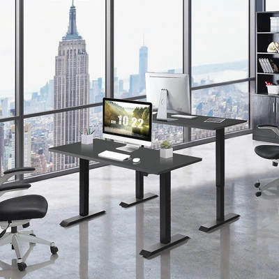 Costway 48'' Electric Sit To Stand Desk Adjustable Standing Workstation 3 Costway 48'' Electric Sit To Stand Desk Adjustable Standing Workstation - Image 3