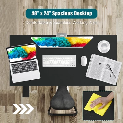 Costway 48'' Electric Sit To Stand Desk Adjustable Standing Workstation 5 Costway 48'' Electric Sit To Stand Desk Adjustable Standing Workstation - Image 5