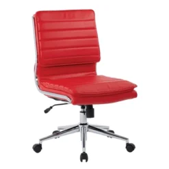 Armless Mid Back Manager's Faux Leather Chair With Chrome Base - OSP Designs 19 Armless Mid Back Manager's Faux Leather Chair With Chrome Base - OSP Designs -Officezen Shop GUEST 9ae188b6 9385 430e b9f6 48922bdb071a