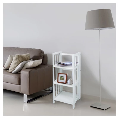 38" 3 Tier Folding Bookshelf - Flora Home 6 38" 3 Tier Folding Bookshelf - Flora Home - Image 6