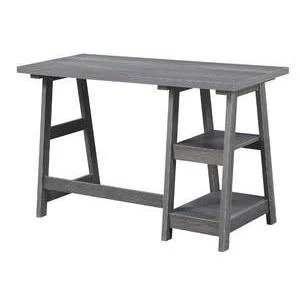Designs2Go Trestle Desk With Shelves - Breighton Home 3 Designs2Go Trestle Desk With Shelves - Breighton Home - Image 3