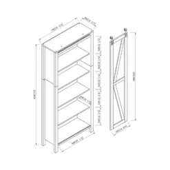 72" Arbolada Sliding Door Bookcase - HOMES: Inside + Out 15 72" Arbolada Sliding Door Bookcase - HOMES: Inside + Out -Officezen Shop GUEST 9edc2a12 fd4f 47ce 969c 3bb87adc3582