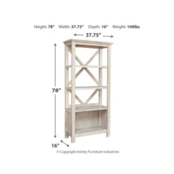 75" Carynhurst Bookcase Beige - Signature Design By Ashley -Officezen Shop GUEST 9f5edf09 3ef3 4e1c a896 e83ce532a1f5