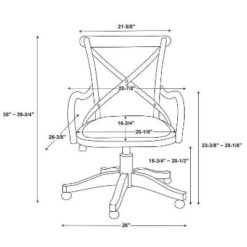 Carson Café Office Chair Gray - Linon -Officezen Shop GUEST 9fbc08d8 c9ae 4efb aaf2 3d4b82f831a2