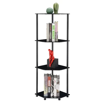 46.5" Designs2Go Classic Glass 4 Tier Corner Shelf - Breighton Home 2 46.5" Designs2Go Classic Glass 4 Tier Corner Shelf - Breighton Home - Image 2
