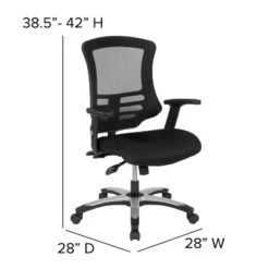 Flash Furniture High Back Black Mesh Multifunction Executive Swivel Ergonomic Office Chair With Molded Foam Seat And Adjustable Arms 11 Flash Furniture High Back Black Mesh Multifunction Executive Swivel Ergonomic Office Chair With Molded Foam Seat And Adjustable Arms -Officezen Shop GUEST a270b91a 5e24 4b5e b3c8 76b7cff260d5