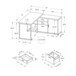 60" Computer Desk Look Left Or Right Face White - EveryRoom -Officezen Shop GUEST a2a80a18 b549 4486 80f5 f7441cbb9a36