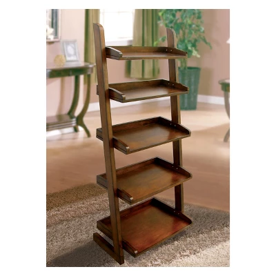 55" Claire 5 Shelf Ladder Bookcase Oak - HOMES: Inside + Out 2 55" Claire 5 Shelf Ladder Bookcase Oak - HOMES: Inside + Out - Image 2