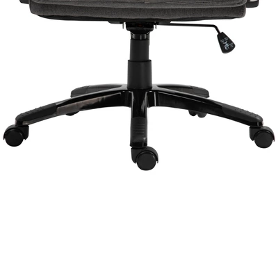 Vinsetto Ergonomic Home Office Chair Desk Computer Chair With 360° Swivel, Adjustable Height, Linen Fabric, Padded Armrests And Headrest, Gray 7 Vinsetto Ergonomic Home Office Chair Desk Computer Chair With 360° Swivel, Adjustable Height, Linen Fabric, Padded Armrests And Headrest, Gray - Image 7