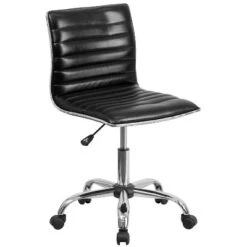 Emma And Oliver Low Back Designer Armless Ribbed Swivel Task Office Chair -Officezen Shop GUEST a5fdbc2a a8ee 465c 8b7c a1b4987714d6