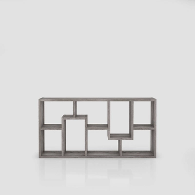 70.98" Crusiton Versatile Bookcase Vintage Gray Oak - MiBasics 14 70.98" Crusiton Versatile Bookcase Vintage Gray Oak - MiBasics - Image 14